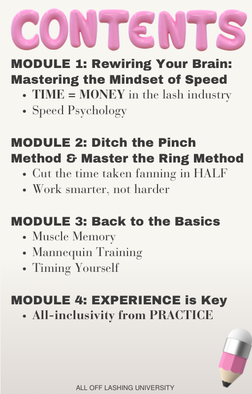 The How-To-Lash Faster E-Book; Cut Your Set Time in Half